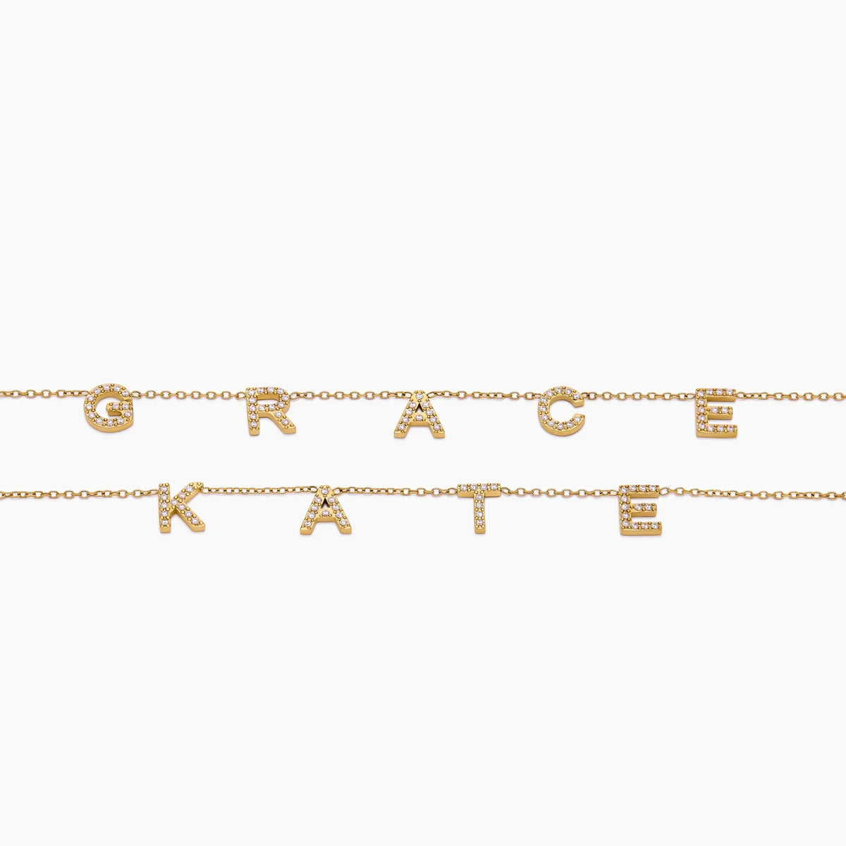 Pavé Multi Initial Necklace