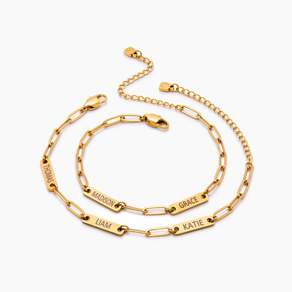 Paperclip Multi-Name Bracelet