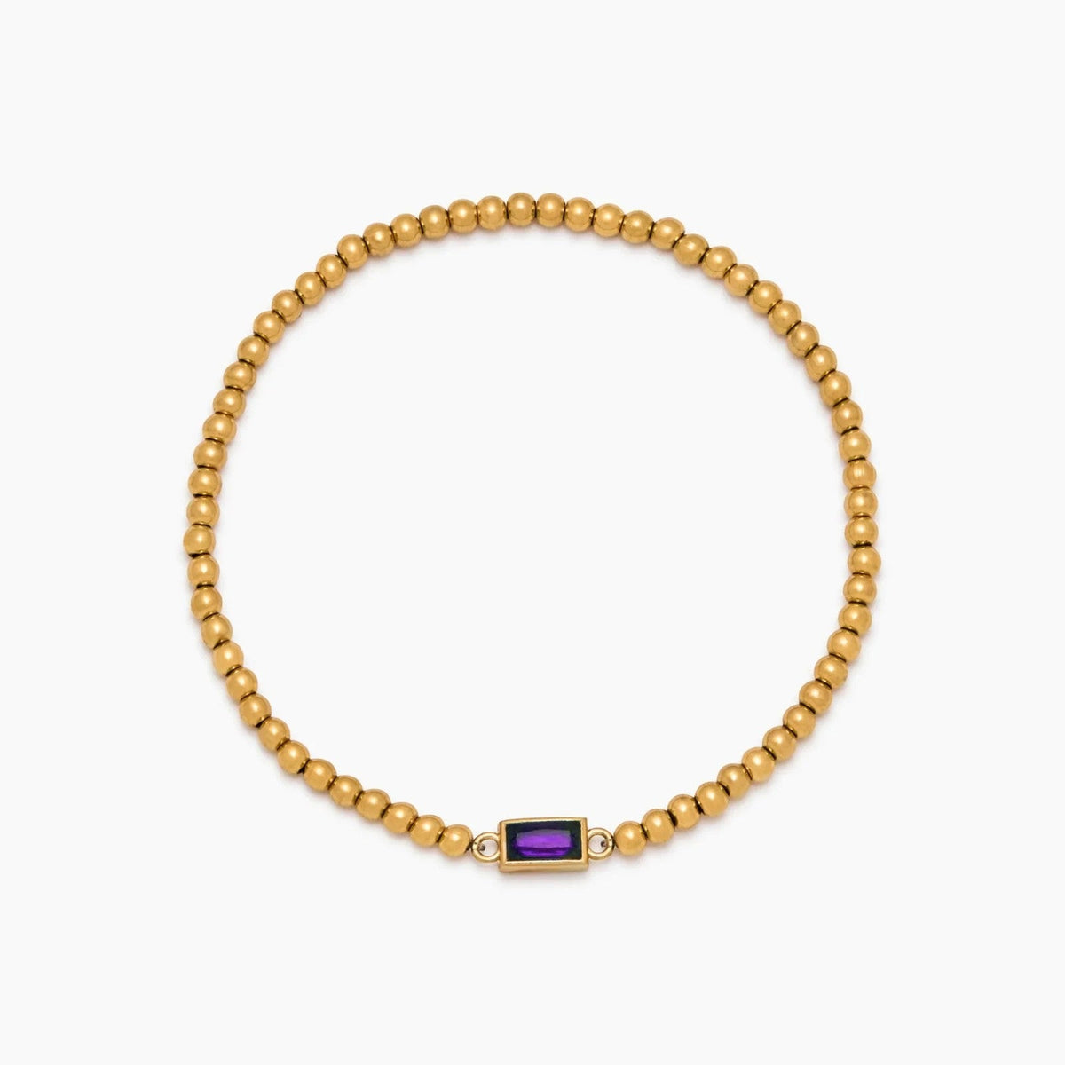 gold-beaded-birthstone-bracelet — Gold / Jun-Alexandrite