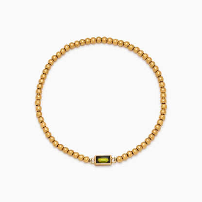 gold-beaded-birthstone-bracelet — Gold / Nov-Citrine