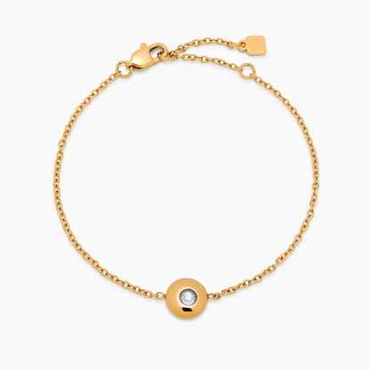 mini-birthstone-charm-bracelet — Gold / Apr-Diamond