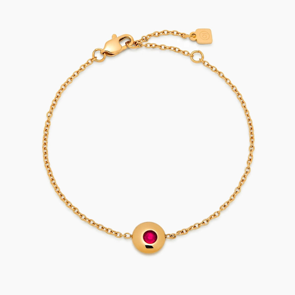 mini-birthstone-charm-bracelet — Gold / Jan-Garnet