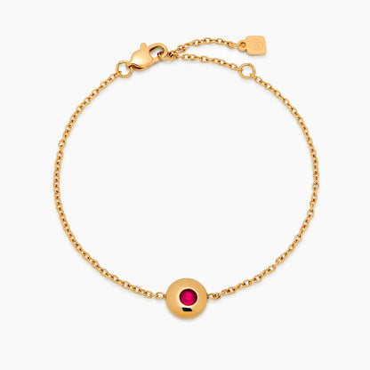 mini-birthstone-charm-bracelet — Gold / Jan-Garnet