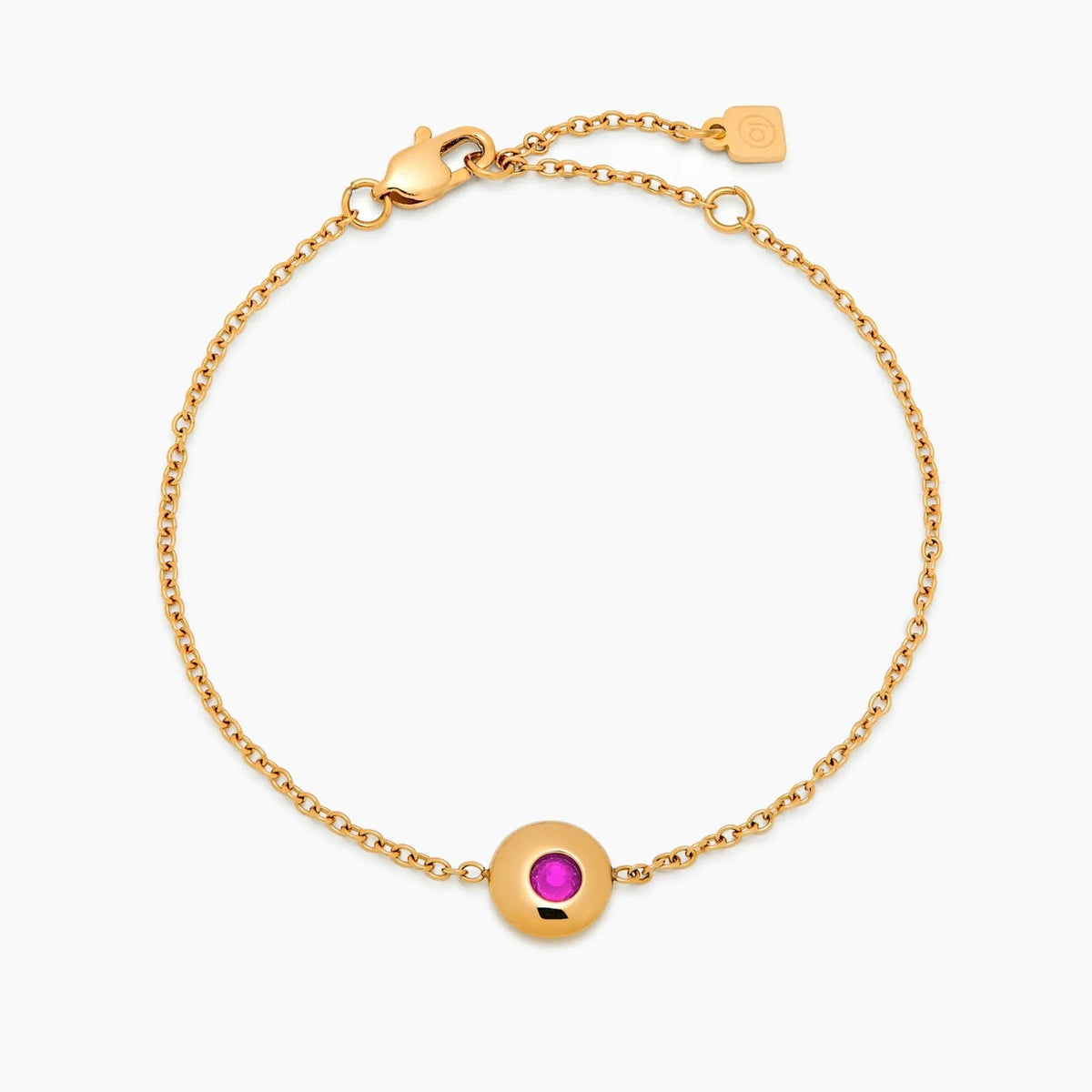 mini-birthstone-charm-bracelet — Gold / Oct-Tourmaline