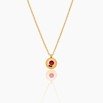 mini-birthstone-pendant-necklace — Gold / Jul-Ruby