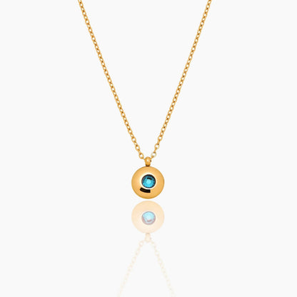 mini-birthstone-pendant-necklace — Gold / Mar-Aquamarine