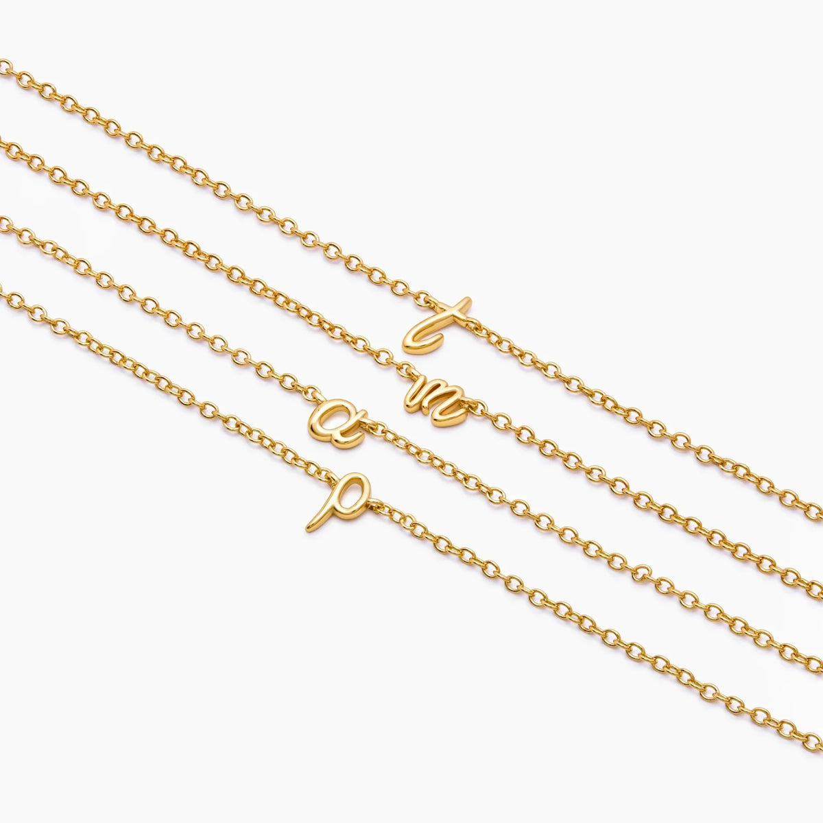 Dainty Cursive Initial Bracelet